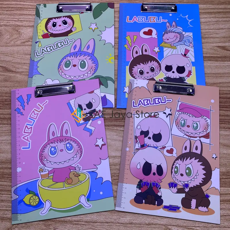 PAPAN DADA ALAS UJIAN KARAKTER LABUBU SANRIO AVENGERS DAN RABIT UKURAN A4 / PAPAN JALAN KARAKTER 2