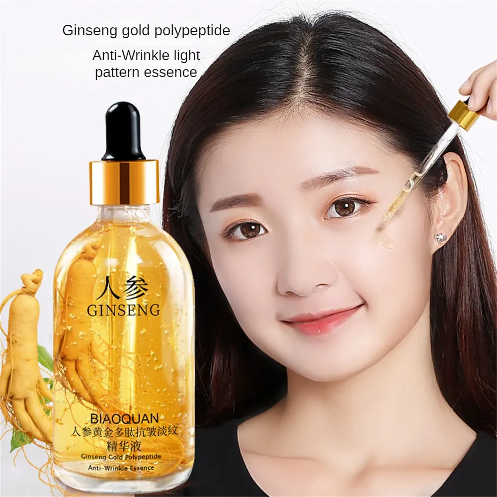 Ginseng essence Moisturizing Niacinamide Original Solution Easy to Absorb Polypeptide Anti Wrinkles Light Lines Transparent Texture Non greasy Plastic Bottle