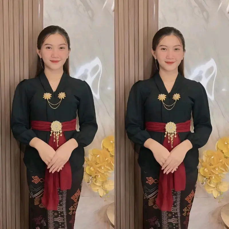 Laura one set/kamen mosecepe/kebaya airflow/bawahan wanita kekinian/atasan wanita kekinian Setelan modern bali satu 1