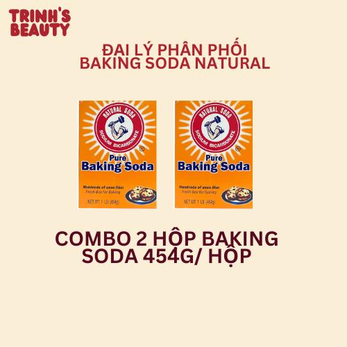  Combo 2 hộp  Bột đa năng Baking Soda bột nở  rửa rau  làm đẹp USA 454g 