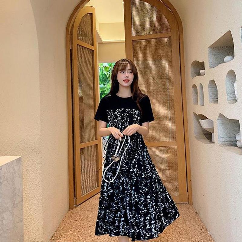 Product Introduction of Women's Summer Dress Mid-Length Floral Printed Boho Casual Daily Chiffon Dress 10
