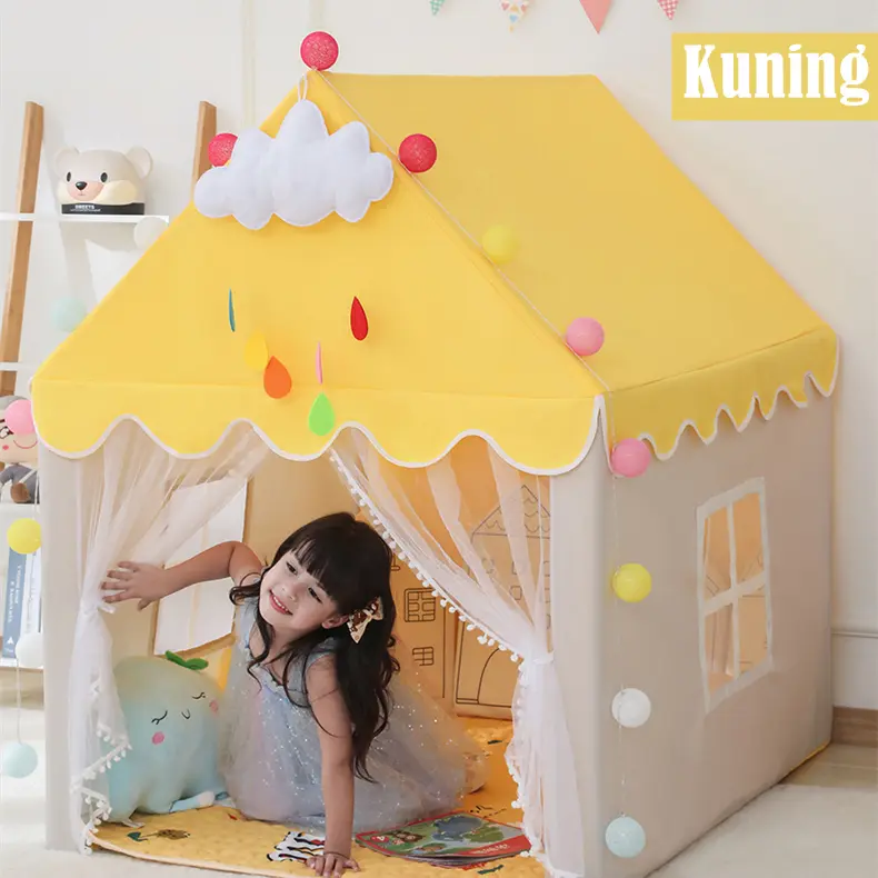 Mainan Tenda Anak Perempuan dalam ruangan Tenda Anak besar Tenda Princess 140 x 100 x 125 Tenda Bermain Indoor Outdoor 3