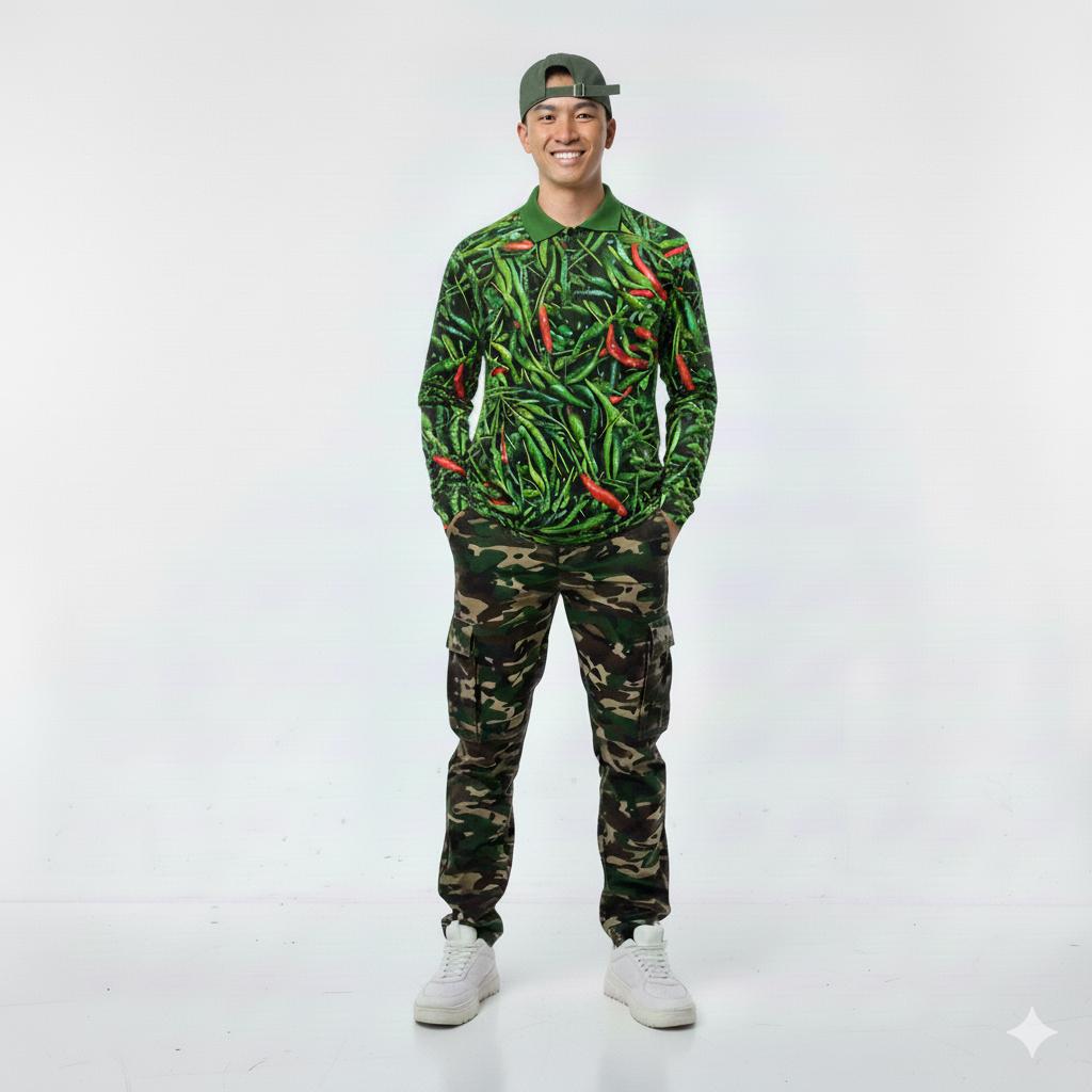 kaos cabe ijo kaos cabe rawit jersey cabe hijau kaos sayuran kaos unik kaos sayur balap kaos printing 3d motif sayur kaos fullprint kaos pria wanita kaos distro kaos murah Fit Polyester