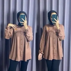Kemeja Oversize Katun Rayon Wanita