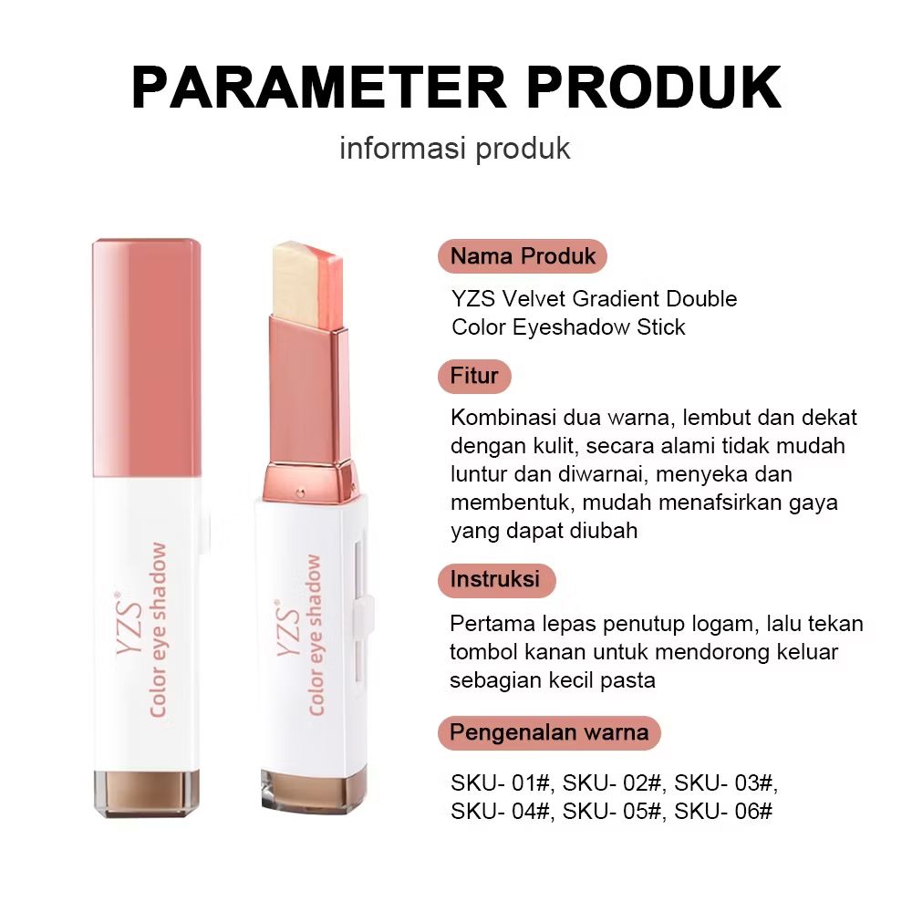 Eyeshadow Palette Stik Dua Warna Nude Color Make up Mata Anti Air Tahan Lama Eyeshadow Palette Stik Dua Warna Nude Color Make up Mata Anti Air Tahan Lama
