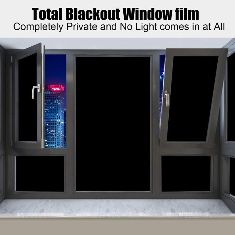 Product Introduction of Frosted Opaque Privacy Window Film Black UV Resistant Glass Sticker Bedroom Bathroom Home Decor Film (with Adhesive Back) 43