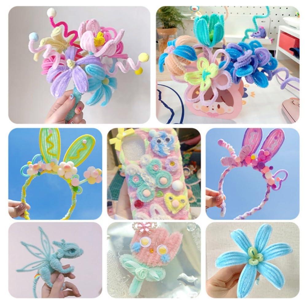 Kawat Bulu Mercy 30cm 100pcs | Pipe Cleaner Premium Gembul & Fleksibel | DIY Craft Warna Cerah