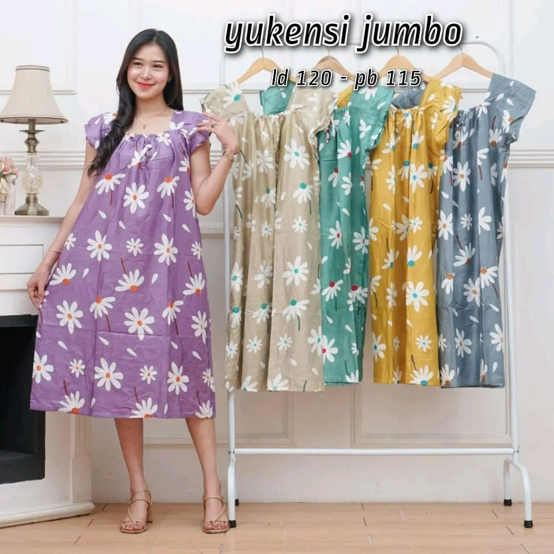 yukensi jumbo | yukensi mama muda | bahan rayon | daster dinas malam