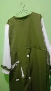 Product Review of Laviona Maxy Dress Cantik Model Terbaru Lagi Buming Matt Crepe Premium Army Fit Kancing  Panjang  Nyaman  Simple  Casual from K**i 0