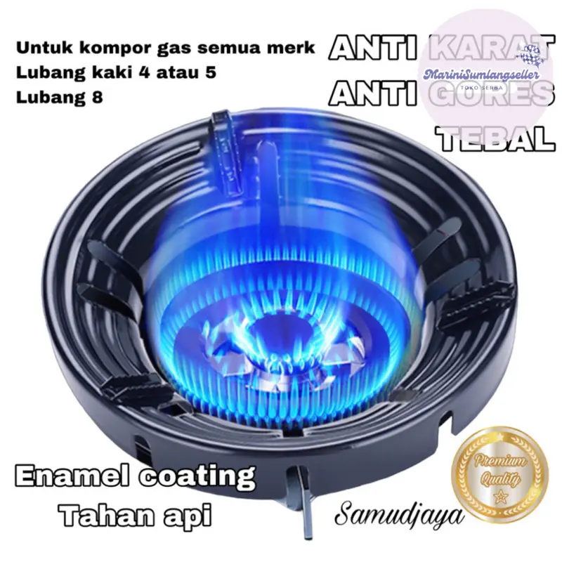 tatakan kompor gas semua merk kaki 3,4 &5 anti angin anti slip hemat gas 0