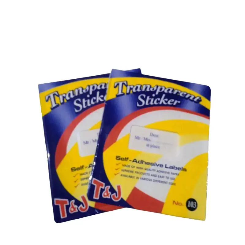 stiker transparan TJ ukuran 103
