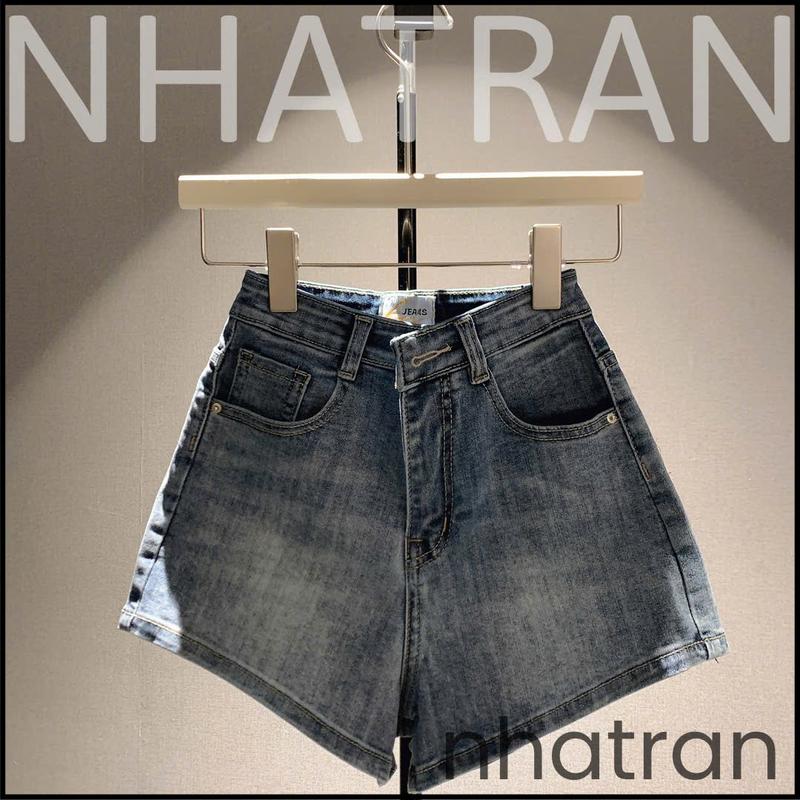  CO DÃN PHOM ÔM - Quần short jean nữ cạp cao chất Denim Pants Women AH-THEU 