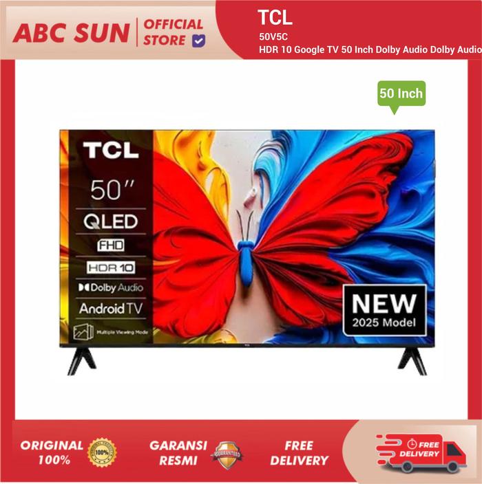 Gambar TCL 50v5c QLED TV 50 Inch FHD HDR 10 Google TV Digital Frame Less Slim Design Eye Care dengan Dolby Vision & Audio Jernih dari ABC Sun Electronic Kota Bandung Tokopedia