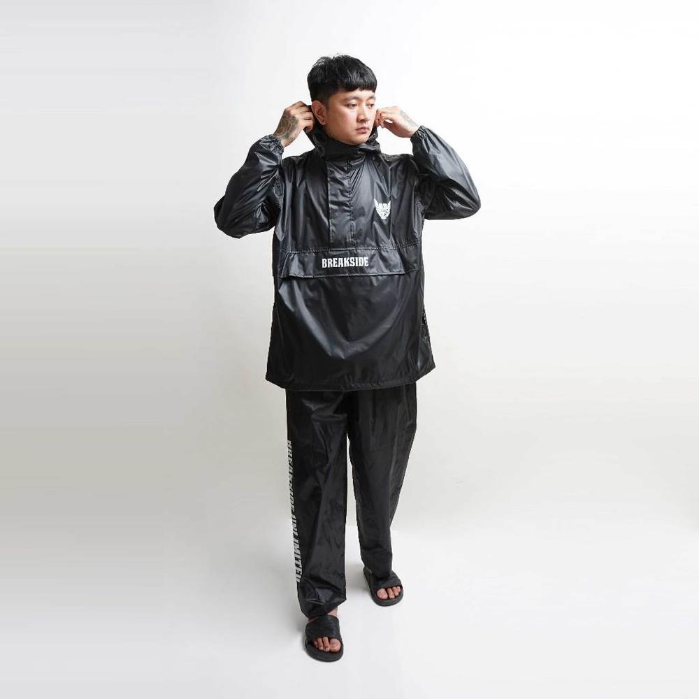 Breakside Raincoat Set Bridge - Black Jas Hujan - M