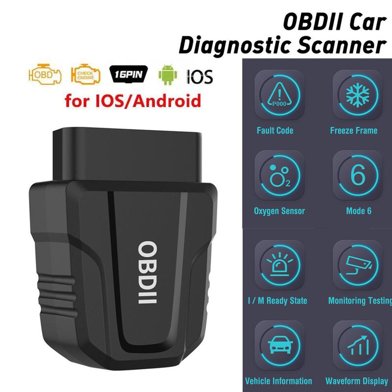 Máy Quét OBD, OBDII Mạnh Mẽ Hơn ELM327 Bluetooth 5.4, Chẩn đoán Nhanh, Hỗ trợ IOS / Android Auto, Sửa Lỗi Xe Hơi Trong Suốt, Công Cụ Đọc Mã 6