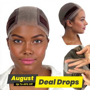 Wig Cap with Grip Band for Keeping Wigs in Place Human Hair Extensions, 1 Count Adjustable Style Dome Mesh Cap with Showing Off Ears, Non Slip Cap Let Hair Wig Be Glueless, Hair Styling Tools, Adjustable Wig Head Lace Wig Tape, Wigcap, Wig Install Kit