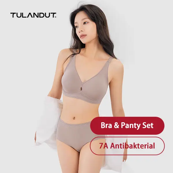 [62200] Tulandut Bra & Panty Set 7A Antibacterial Seamless Premium 3D Push Up Bra Set Celana Dalam Wanita Anti Slip busa tipis Tanpa Kawat 1