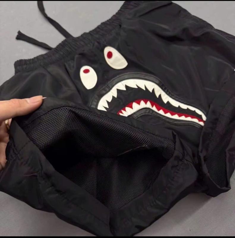 Quần Short Gió Thêu Da Hình Cá Mập 2 Lớp Lót Lưới Đẹp Cao Cấp Dành Cho Nam