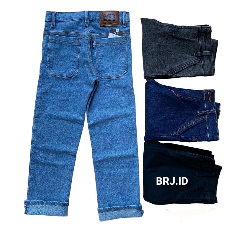 Celana Jeans Anak Tanggung Skena Reguler Kekinian - Bahan Stretch/Melar - Fashion - Warna Abu/Grey/BioBlit/Hitam - Ukuran 21-26 & XL 3