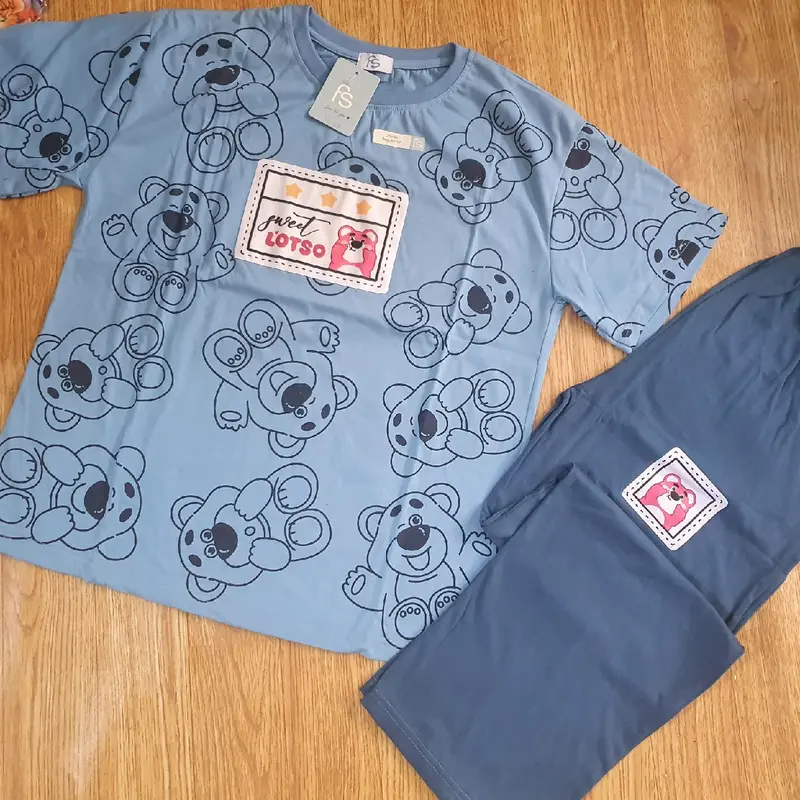 Forever Baju setelan one set wanita kaos celana panjang all size reguler fit celana katun stretch 1
