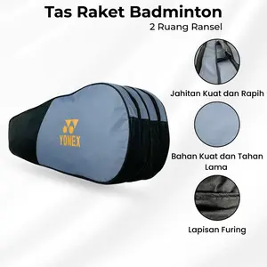 Tas Badminton Ransel - 2 Ruangan Tahan Air | Awet Murah