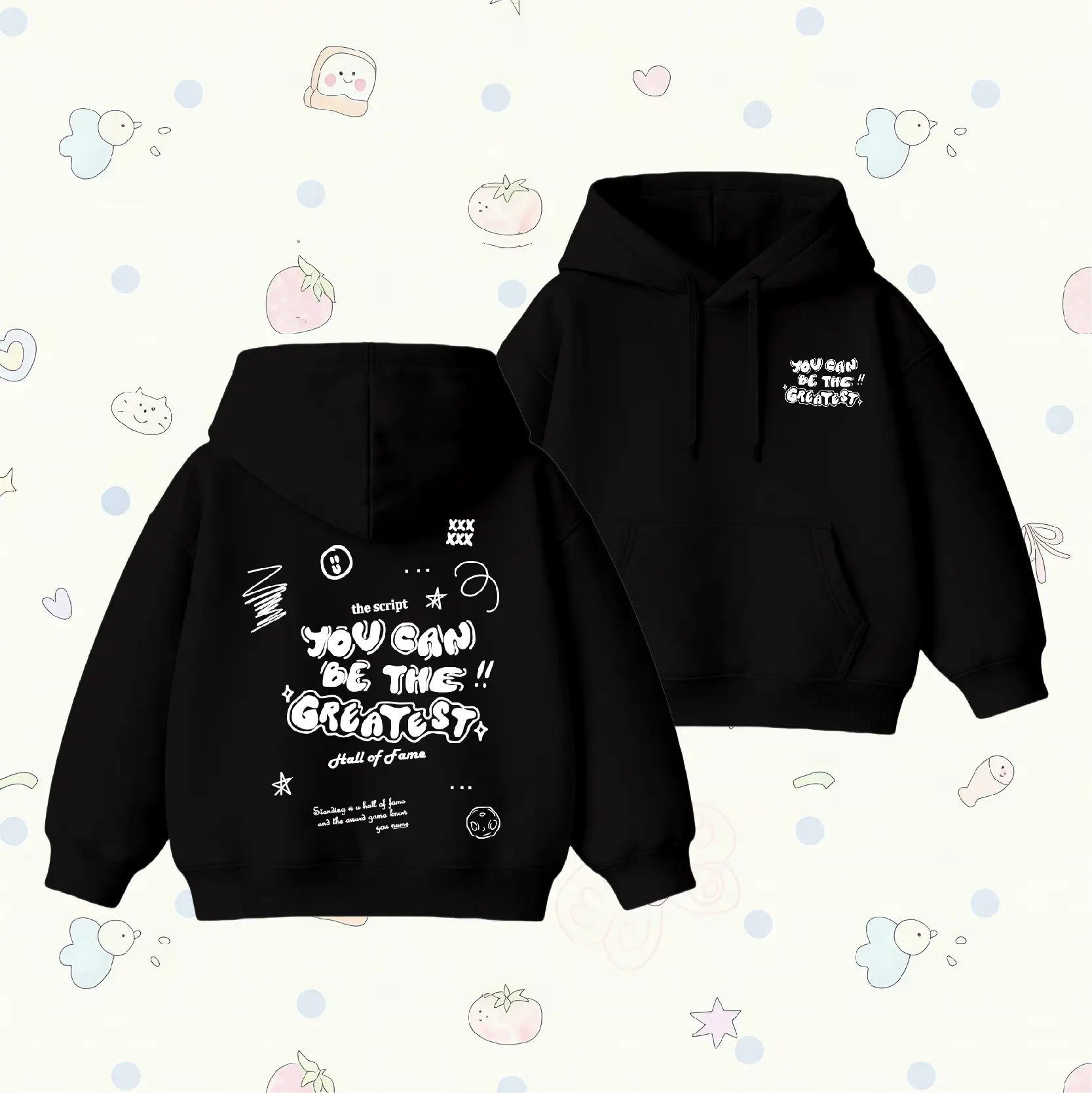 YUDAZ Hoodie Jumper Anak YCBTG Umur 4-15 Tahun Unisex Laki-Laki & Perempuan