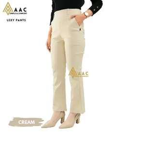 AAC Lexy Pants Cutbray Petite Celana Wanita Soft Jeans Stretch Nyaman Highwaist