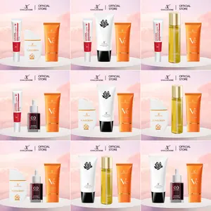 CHALONESE Paket Makeup Cream 3 IN 1 Whitening Vitamin C Cream Krim Pelembab Wajah Whitening Glowing Skin Ligheten Spots VC Face Cream
