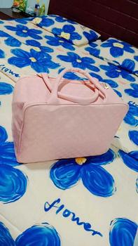 Product Review of DEVILA LUXURY NUDE PINK BOXES WATERPROOF TRAVEL BAG MEDIUM SIZE - Tas Koper Motif Kotak Mewah Murah Perempuan Mudik from R**i A** 2** 3