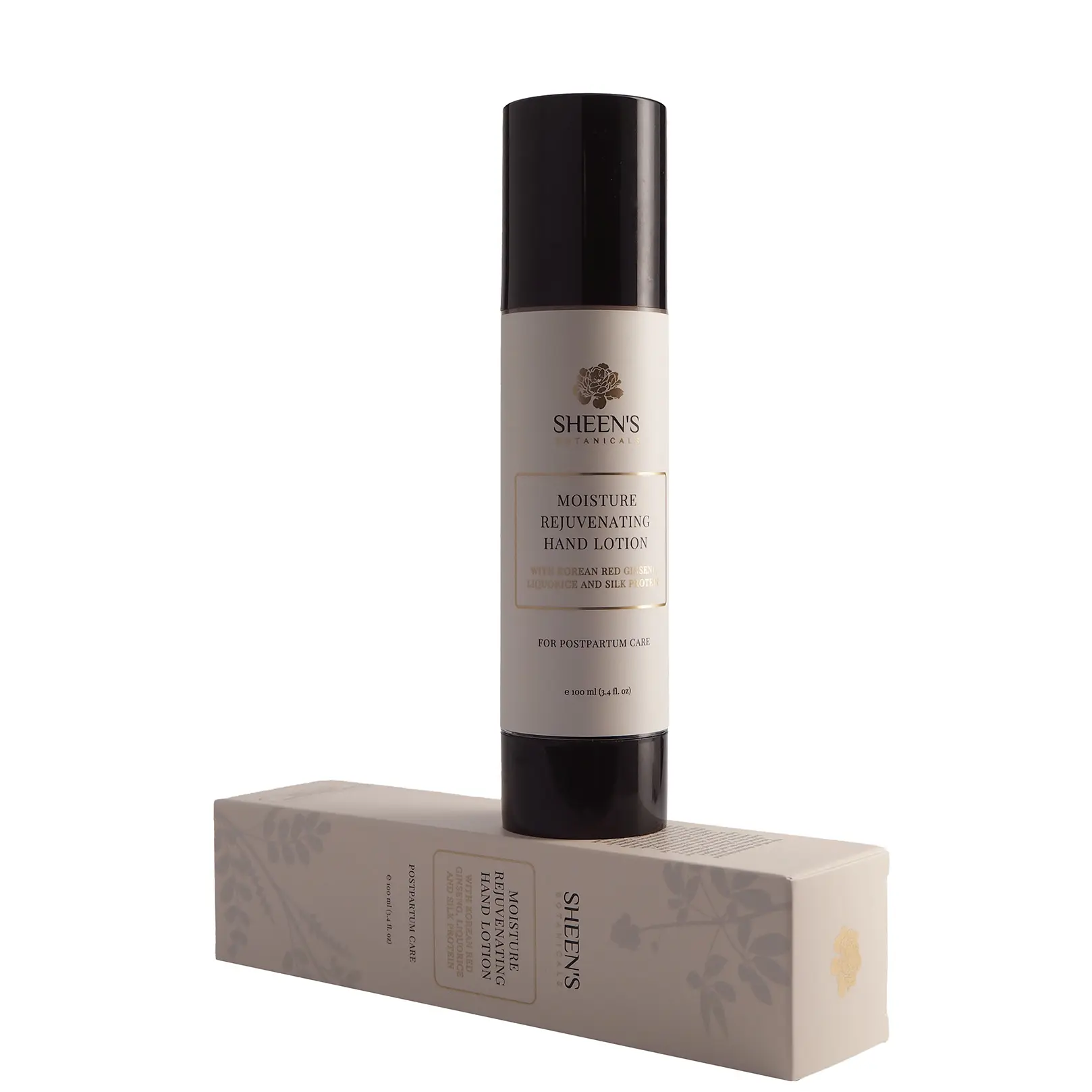 Sheen's Botanicals Moisture Rejuvenating Hand Lotion with Korean Red Ginseng, Liquorice and Silk Protein, Hydrating Moisturizer, Sensitive Skin, Gentle, Natural
