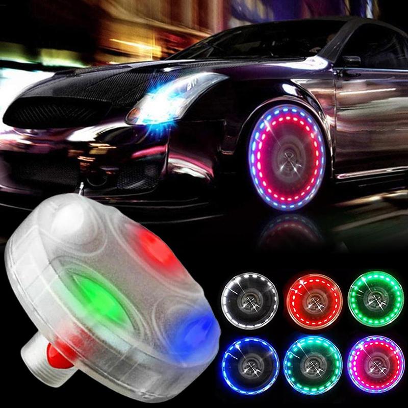 Đèn van LED chạy bằng năng lượng mặt trời cho bánh xe ô tô và xe máy, đổi màu…