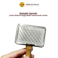 Gambar OCTAGON Sikat Grooming Anjing Kucing Gagang Kayu | Slicker Brush with Wooden Handle - S dari Octagon Pet Indonesia Kota Surabaya 2 Tokopedia