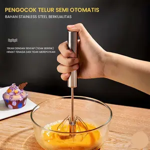 Better Beater Hand Mixer Manual Pengocok Telur Praktis Stainless Whisk Kocokan Otomatis Kitchenware