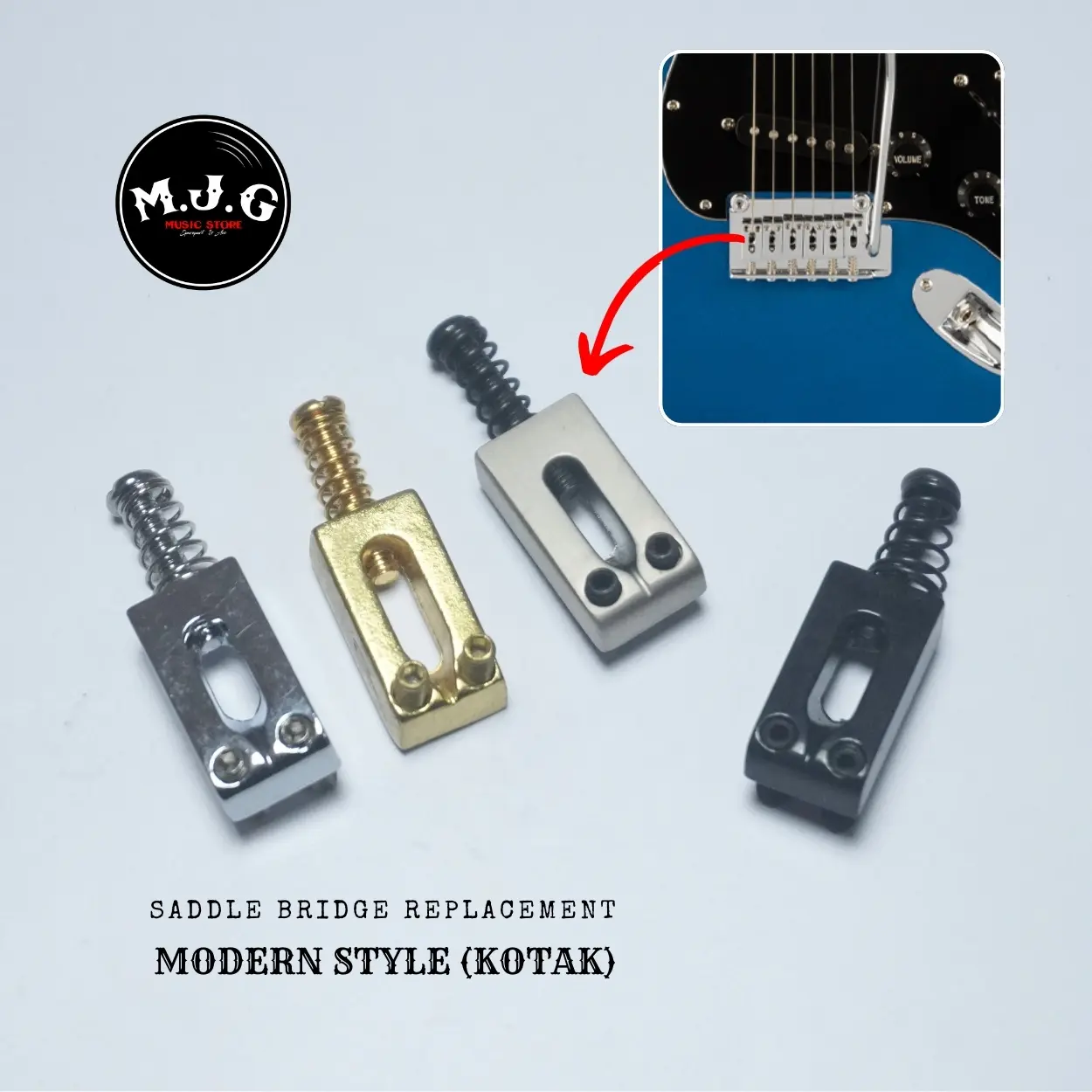 saddle bridge tremolo untuk gitar elektrik Model wilkinson chrome hitam gold satin