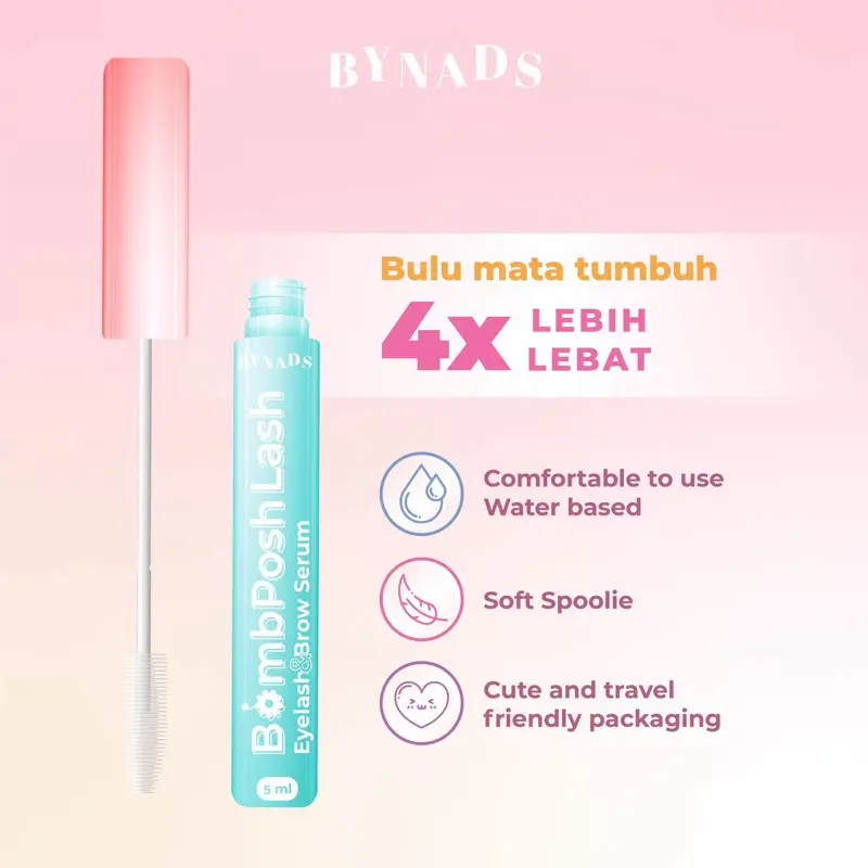 [2PCS] PRE-ORDER Bynads 2in1 Bombposh Lash and Brow Serum Bynads Eyelash Brow Serum Penumbuh Bulu Mata dan Alis By Bombposh Bynads 4