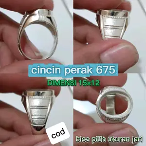 cincin perak pria model rings akik simple keren