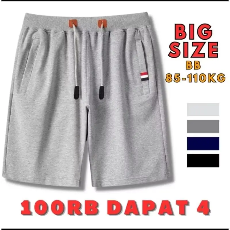 Celana pendek Bebytery Pria Wanita Murah 4 pcs Celana casual Santai  Nyaman Shorts