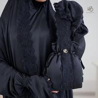 Gambar HIJABERLIN - Asma Prayer Dress Black - Mukena Terusan Haji Umroh Berlengan Premium & Exclusive, Mewah, Best Quality, Limited Edition - Allsize dari Hijaberlin Kota Depok 5 Tokopedia