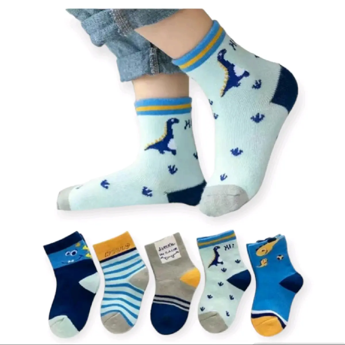 (6 PASANG) Kaos kaki Anak Laki Laki Motif Karakter/ Kaos Kaki Anak Cowok Sekolah Motif Lucu Random