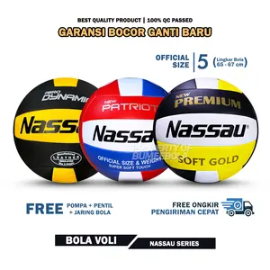 BOLA VOLI Nassau New Premium Dynamic Patriot | 100% Real Pict | Indoor | Outdoor | Volli Voly Volleyball