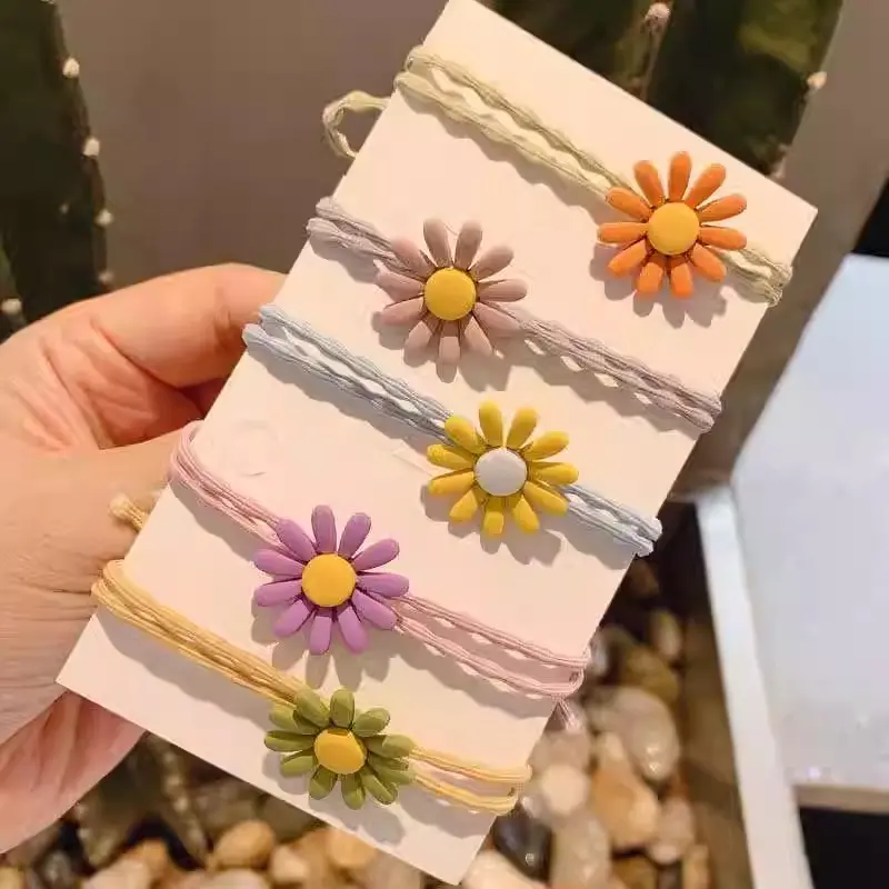 Phụ Kiện Tóc, Phong Cách Hàn Quốc, Dây Buộc Tóc Hoa Cúc Tươi Mới, Băng Đô Hoa Dễ Thương, Băng Đô, Phụ Kiện Dây Buộc Tóc Cao Su, Thích Hợp Cho Người Có Ảnh Hưởng Instagram, Cùng Phong Cách 8