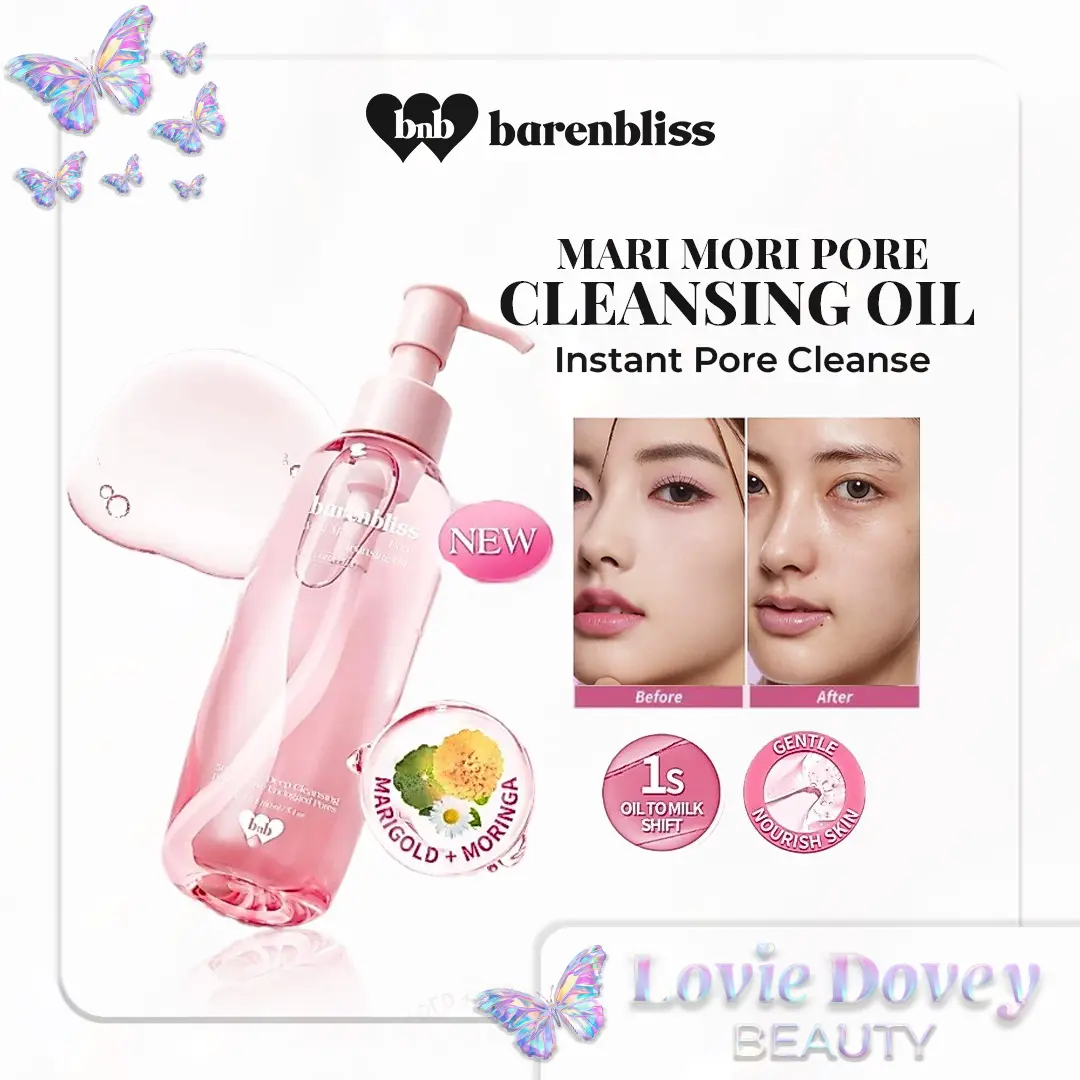 [NEW LAUNCH] BNB Barenbliss Mari Mori Pore Cleansing Oil 160ml Oil To Milk AHA BHA PHA Pore Care Deep Cleanser 10X Remover Kotoran