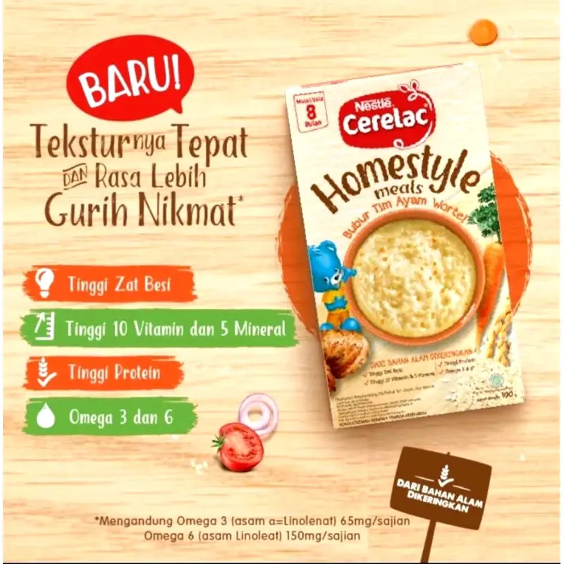 Cerelac Homestyle Bubur Bayi Mpasi x2 Box 100gr