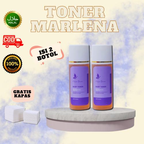 TONER BADAN MARLENA isi 2 BOTOL FREE KAPAS Melembutkan UNTUK BADAN  Mencerahkan Tubuh Niacinamide Kotoran Memutihkan Memudarkan 0