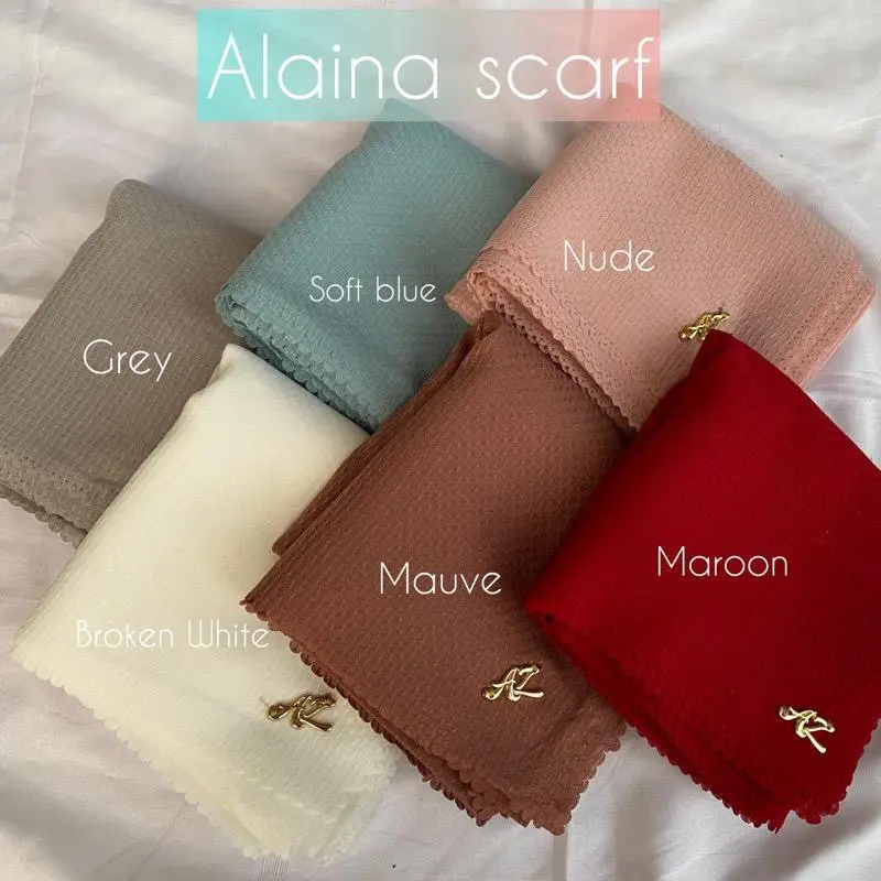 Hijab SEGIEMPAT LASERCUT RUBICORN PREMIUM BRAND ALAINA SCARF hijab persegi