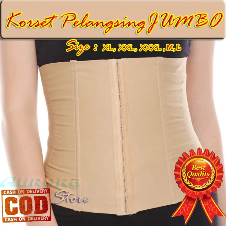 Korset Jumbo Stagen 901B DEngan Pengait/Korset Paska Melahirkan Shapewear Stagen Hitam Wanita 8