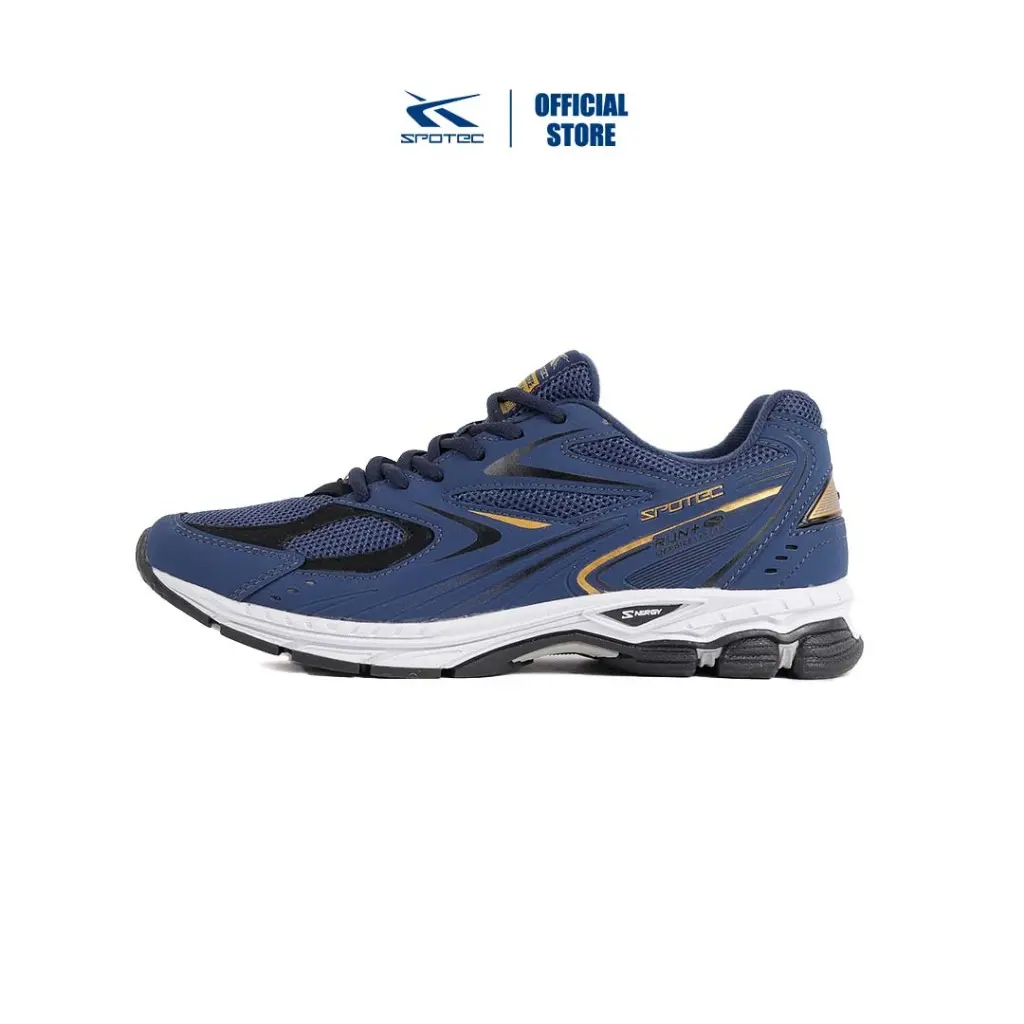Spotec Running Glade Sepatu Lari Pria Wanita - Biru Tua Emas