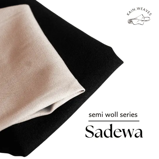 Kain Bahan Celana, Rok Semi Woll Polos 0.5 Meter SADEWA/Kain Arahan Berkualitas Grade A