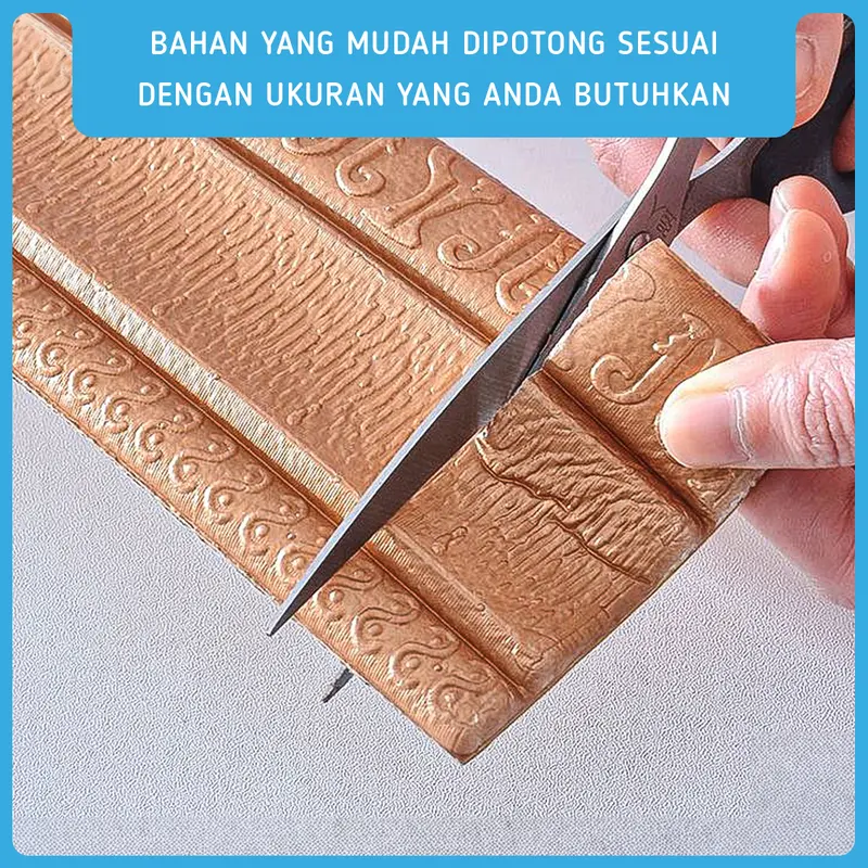 PVC LIST 8 CM 5MM | 8CM X 230CM | ANTI NODA DAN ANTI LUNTUR | STIKER WALLPEPER DINDING VINY LIST 3