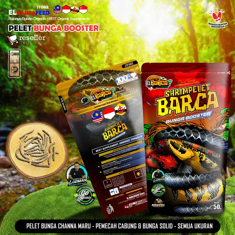 PELET MARKING Katak X Cacing Merah Pelet katak Super Dorpol Fin Channa Auranti Pelet ikan hias channa predator pelet fin auranti pakan 2